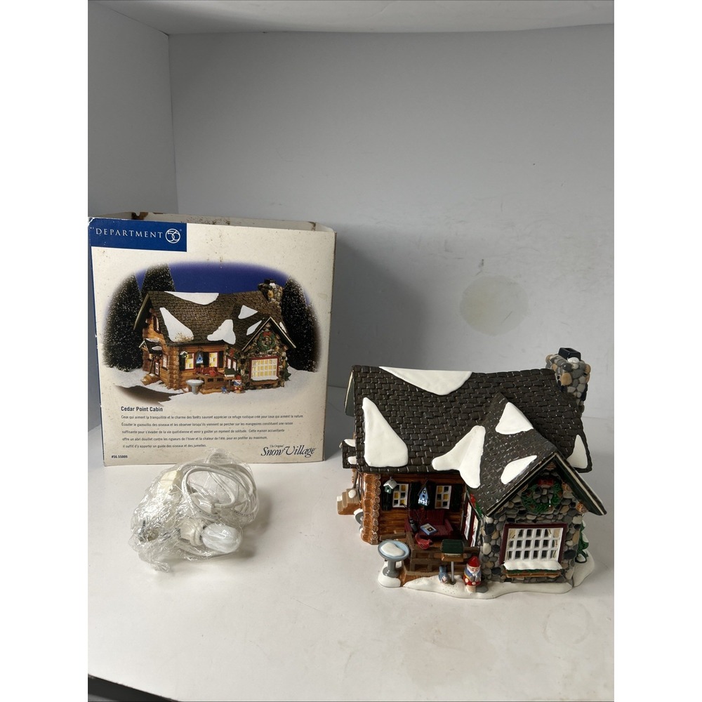 Dept. 56 Cedar Point Cabin Snow Village Y2K Retired 55009
